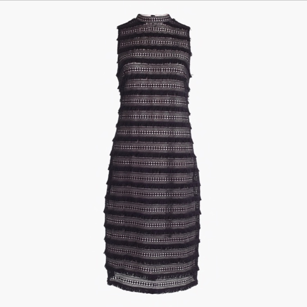 J Crew Sheath Dress in Fringe Lace